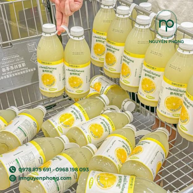 in tem dán trà chanh đẹp mắt